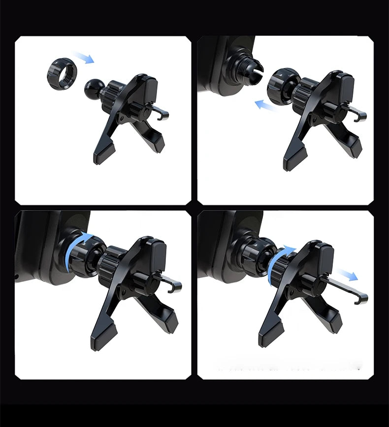 New Mini Foldable Car Phone Wireless Charging Stand. Dual Screen 90-Degree Rotation. Auto Landscape for Vehicles