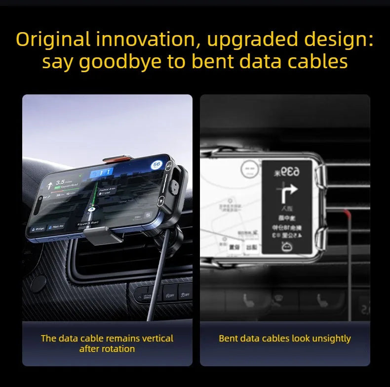 15W Wireless. Car Phone Holder. Auto Sensing One Touch Release.