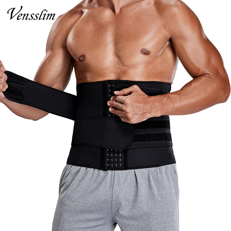 Black/Grey Men Sauna Body shaper. Waist slimmer. Weight loss Trimmer Corset.