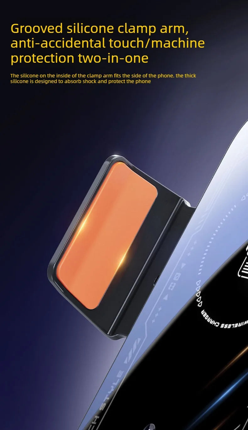 15W Wireless. Car Phone Holder. Auto Sensing One Touch Release.