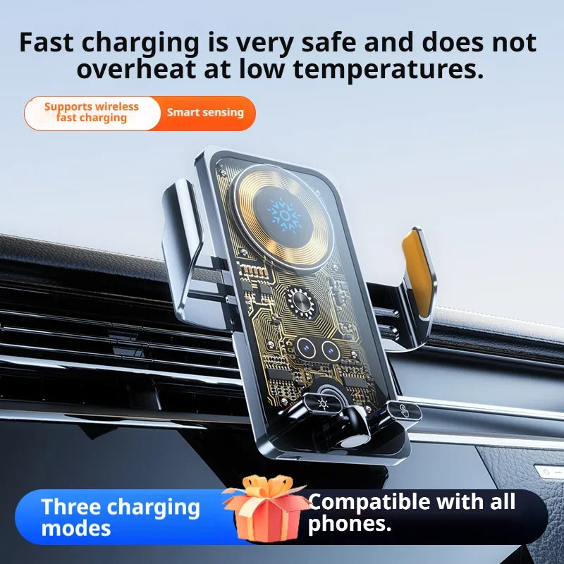 Car Wireless Charger Car Mobile Phone Holder 2026 New Super Fast Charging Car Navigation Special Air Outlet