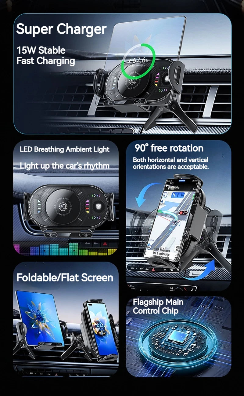 15W Universal Wireless Car Phone Holder. Multiple Variants.