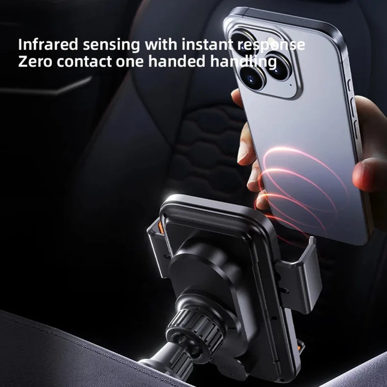 15W Wireless. Car Phone Holder. Auto Sensing One Touch Release.