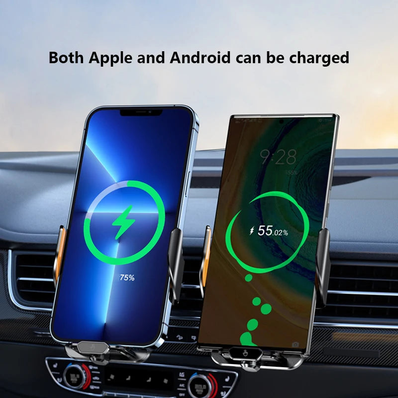 66W Fast Charging Car Phone Holder Wireless Magnetic Charging Base  Fully Automatic Sensor Activation Function