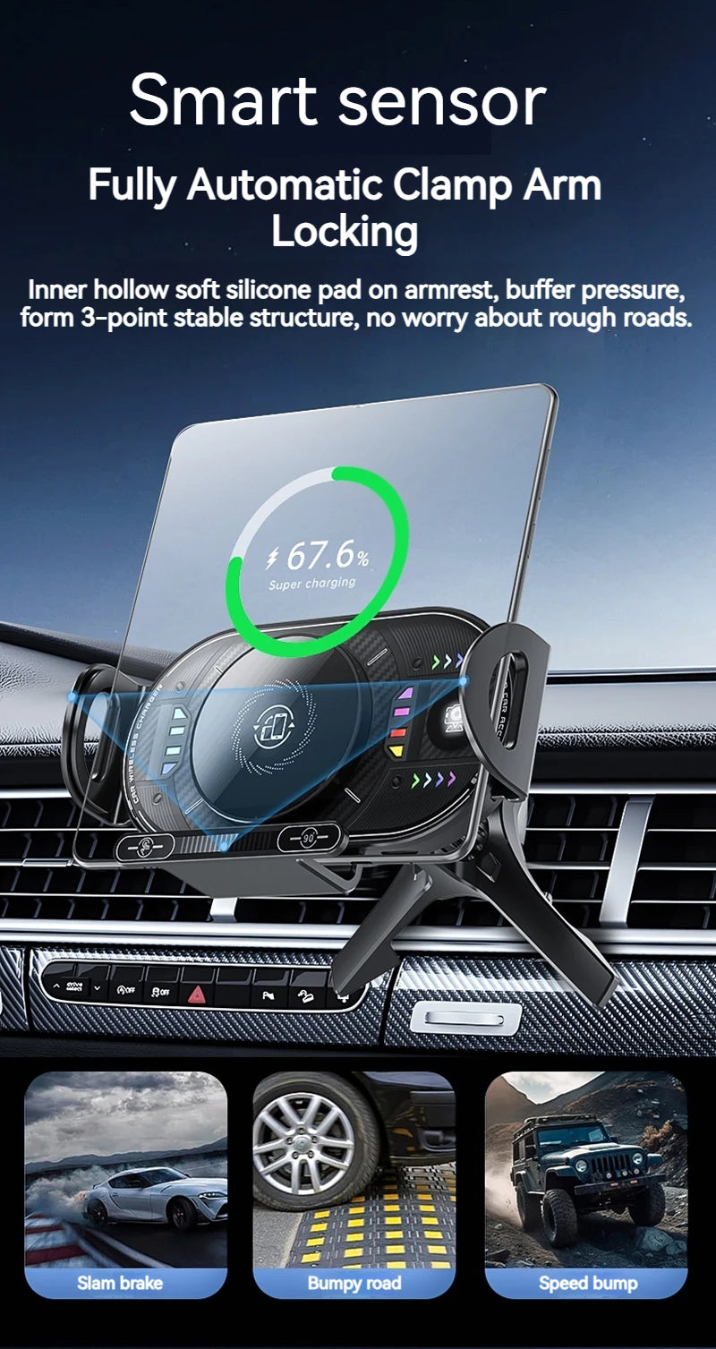 15W Universal Wireless Car Phone Holder. Multiple Variants.