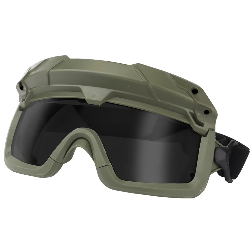 Tactical Helmet Goggles Sports Sunglasses for Men Women 2 Modes Airsoft  Riding Eyewear Protection for Hiking Paintball Hunting