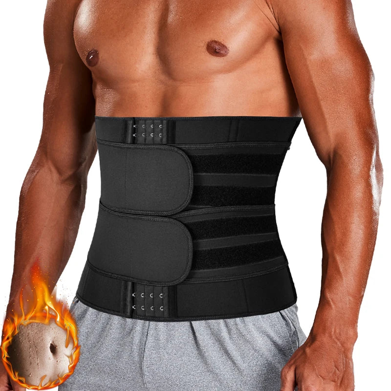 Vensslim Sauna Body Shaper Men Waist Trainer Fitness Belt Slimming Abdomen Weight Loss Trimmer Corset Sweat Workout Fat Burner