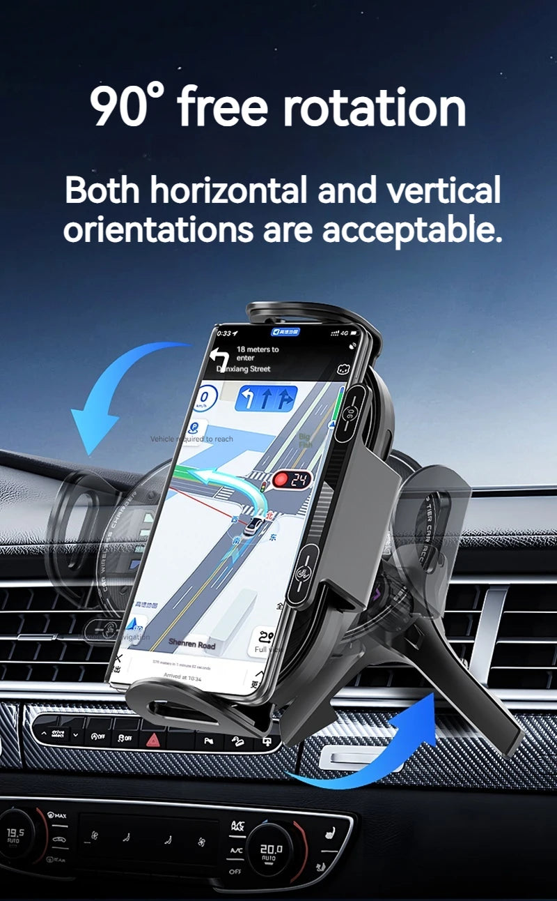 15W Universal Wireless Car Phone Holder. Multiple Variants.