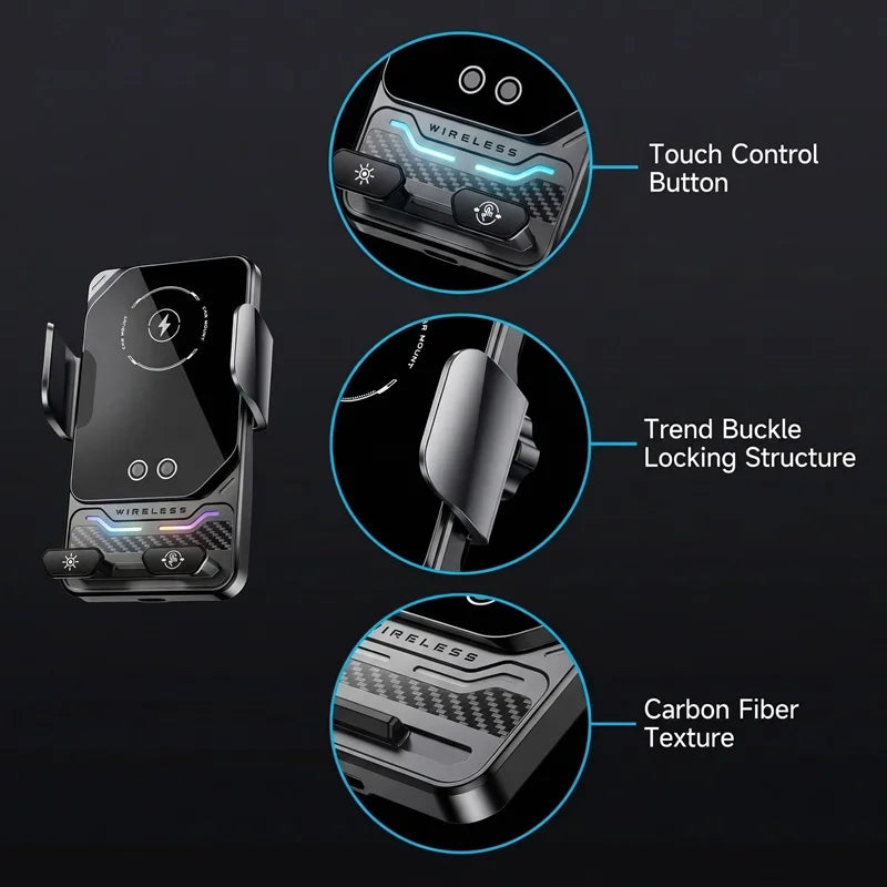15W Universal Wireless Car Phone Holder. Multiple Variants.
