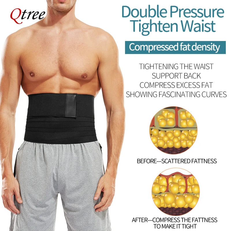 Men Waist trainer. Black. Waist Slimmer