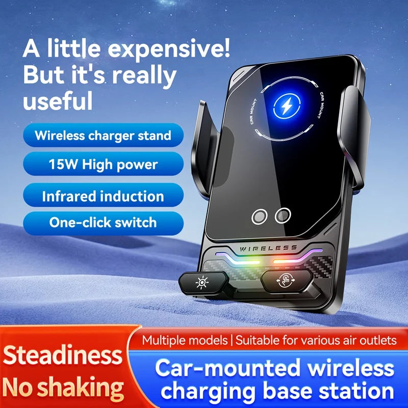 15W Universal Wireless Car Phone Holder. Multiple Variants.